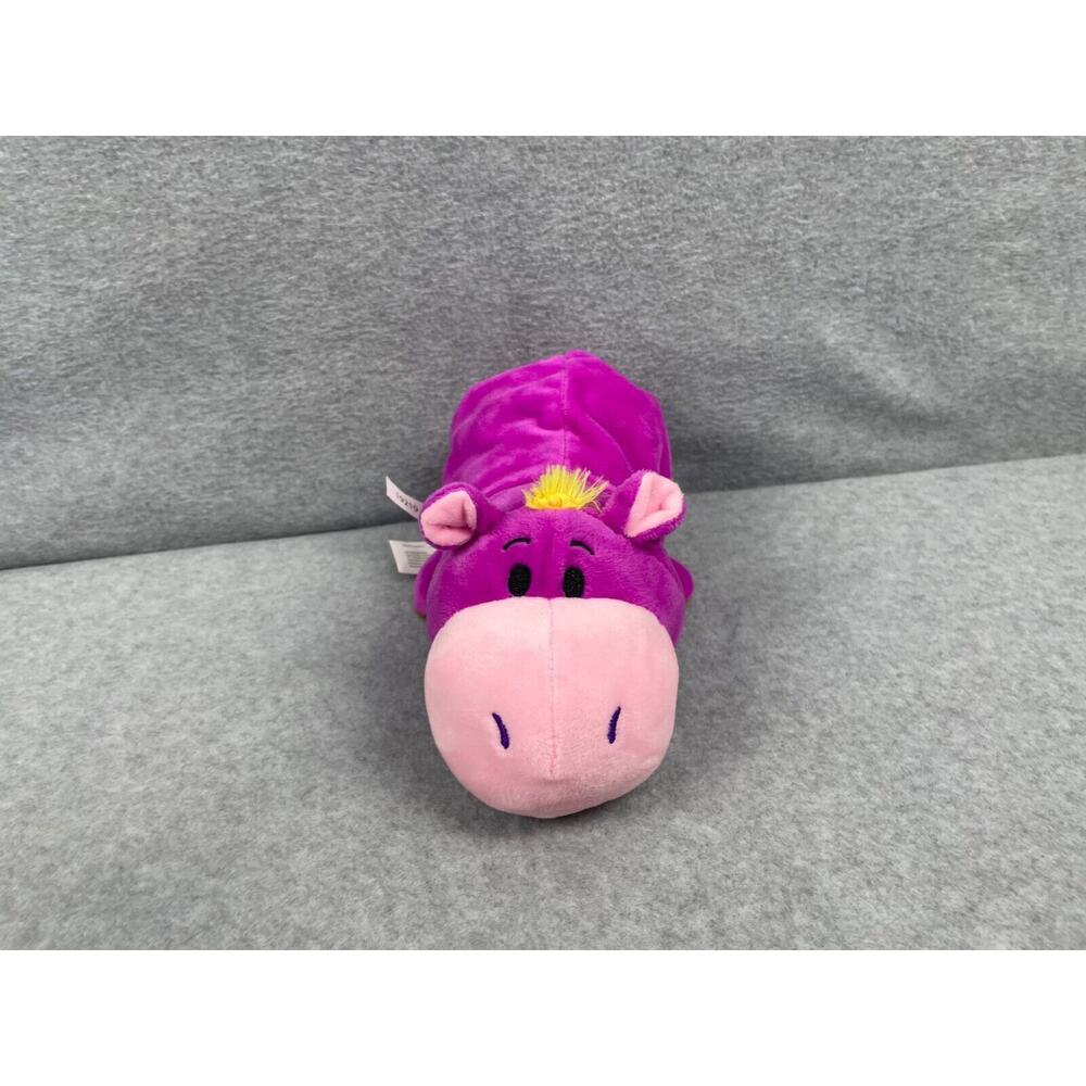 Flip A Zoo Ava Hippo‎ Geo Giraffe Reversible Plush Stuffed Animal 11" Purple